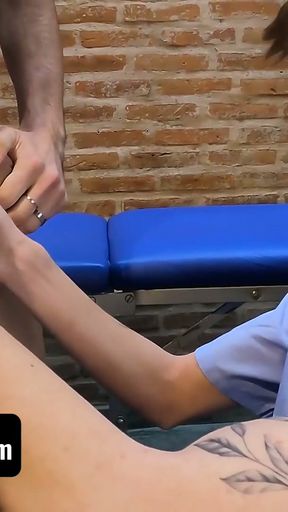 Masseur Rubs Patient's Cock &amp; Gets Fucked in Return   Clip 1