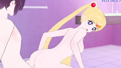 Sexy Usagi Tsukino and I get wild at a love hotel - 3D hentai babe