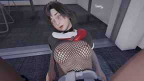 anime collage girls scissor