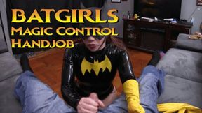 Batgirl under magic control gives a Handjob