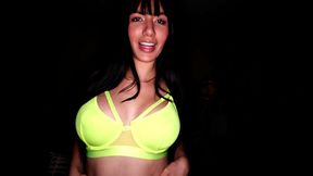 beautiful latina rides a big white cock and takes the cum in her mouth! dave candle