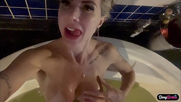 Blonde riding hard on big black dick