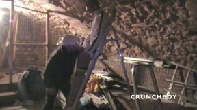 Two bisex scally boys fuck in a discreet basement