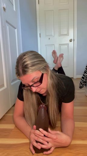 Worshiping Every Inch of This Big Black Toy!