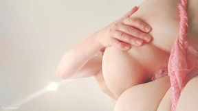 ass tease in pink panties - sexy horny milf - blonde curvy girl arya grander seduces point of view