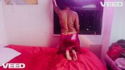Pinky Ebony Brown Skin Bedroom Late Night Window View Pov Solo Female
