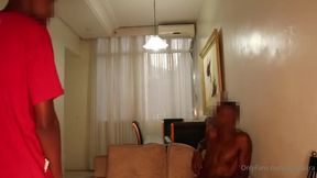 Blonde Shemale Gets BBC, Threesome