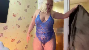 Dirty grandma make her step grandson her cum eating bitch and pegging him