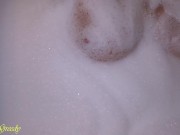 MILF in her hot tub fucks hubby's cock, fingers his prostate before unloading on her big natural tit