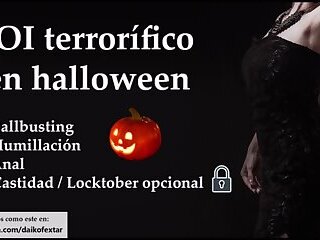 JOI scary halloween. Anal, ballbusting, humiliation ...
