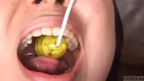 CMNF Subtitled JAV Scene Features Throat Action & Nipple Teasing