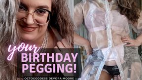 Happy Birthday Pegging POV Femdom Girlfriend Sex MILF Strap-On