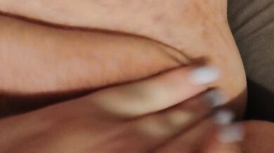 Horny BBW Mom Rubs Soaked Pussy Gushes Squirt Before Work