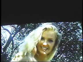 Blonde sucks and rides a dude in the sunshine