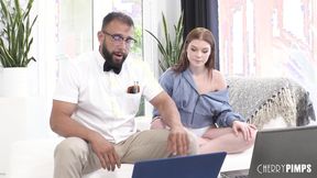 ”Petite Redhead Katerina DeVille Needs Tech Support Help & Gets Ravaged Hardcore”