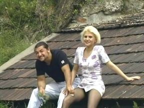 A Stunning German Blonde Gets Banged on the Roof