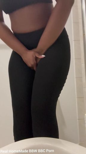 Desperate for a Wee Cutting My Legs Pissing POV in the Toilet
