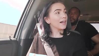 Lovely teen with perky tits passionately rides a big black dick