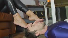 Weronika And Ruslana - Halloween Dommes Order Him To Lick Feet During Kicking His Balls - Part 2