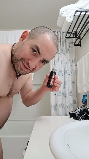 Dildo, jockstrap, and cock ring.