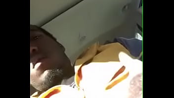 Black guy busting a nut in Target Parking Lot