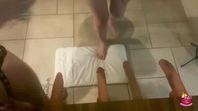 Cuckold Dildo Blowbang (Femdom POV)