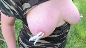 hiking with nipple clamps