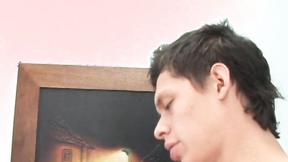 ”Latino twink plowed bareback before getting a suck”