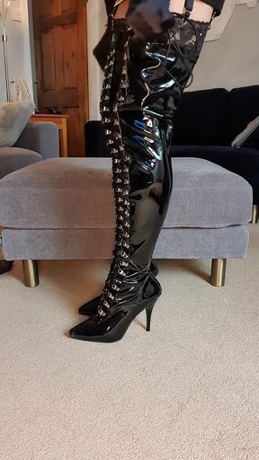 Mistress Jessica Pvc Thigh High Boots