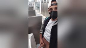 Jacking Off And Cumming With My Pants Down To My Ankles At The Chicago Airport Bathroom