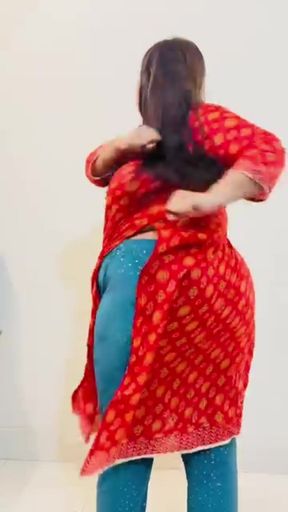 Indian Desi Girl Training in Front of Step Brother