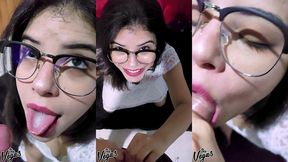 my innocent wife in white dress & glasses drained me before church - william and selena vega