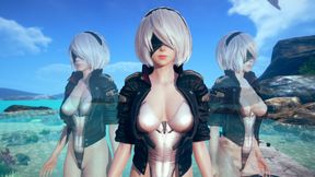 AI Shoujo - 2B visiting Fantasy Island &amp; came 8 times in 10 mins realistic 3D sex multiple orgasms UNCENSORED