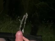 Outdoor Steamy Self-Pissing in Field