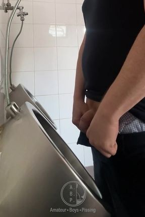 Watching on a Redhead Guy in a Toilet
