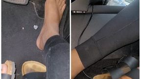 Vid Collage of My Feet While Driving