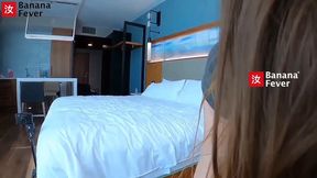 Asian guy films his casting with petite blonde Angelic Lily Glee in missionary