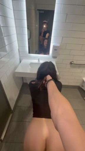 My heart raced when he pushed open the bathroom door and eat my pussy