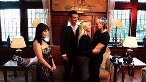 Wild group facial with slutty Kristi Klenot and Samantha Bond
