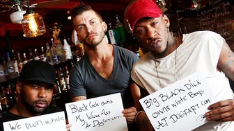 Nightclub Owner Sucks Two Massive Black Cocks in Rough Threesome