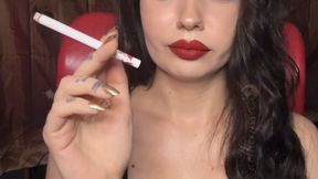 See what my red lips leave behind and follow every mark to the last drag