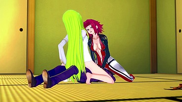 CC and Kallen have fun with Lelouch - Code Geass Parody