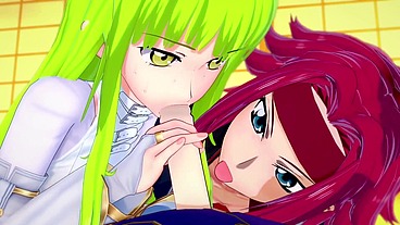 CC and Kallen have fun with Lelouch - Code Geass Parody