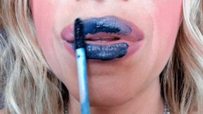 Blue Lipstick Lip Sniffing (HD) WMV