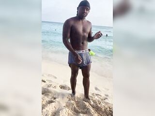 Dominican on the beach