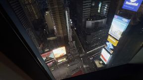 cuck listen to me get fucked while looking out at Times Square