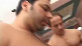 Veronica Stone gets a messy bukkake and gang bang blowjob