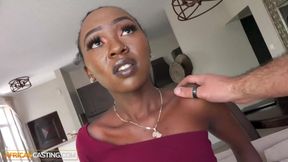 This HOMESCHOOLED EBONY TEEN said her parents were strict... ended up stretched wide on my couch