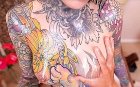 The Beautiful Woman with a Lot of Tattoos Is Given an Relaxant and Fucked! 2/2