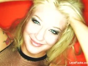 Leya Falcon Fucks A Big Black Dildo